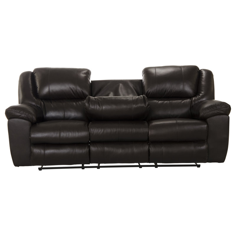 Wade Logan® Baraona 90" Leather Match Pillow Top Arm Reclining Sofa